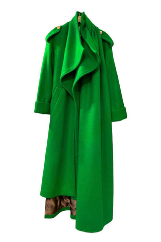Long Oversized Green Coat