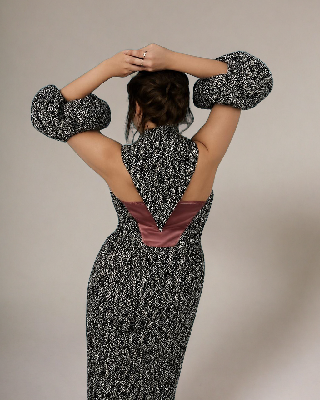 Diana puff sleeve midi