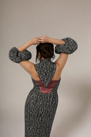 Diana puff sleeve midi
