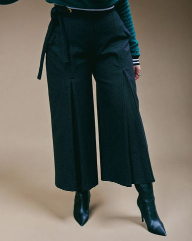 Grey wool culotte