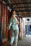 Mint Floral Trousers