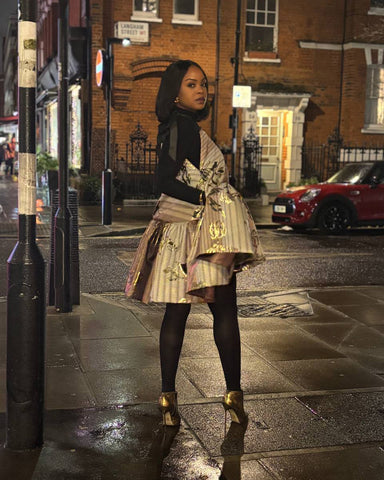 Black and Gold Dao dress