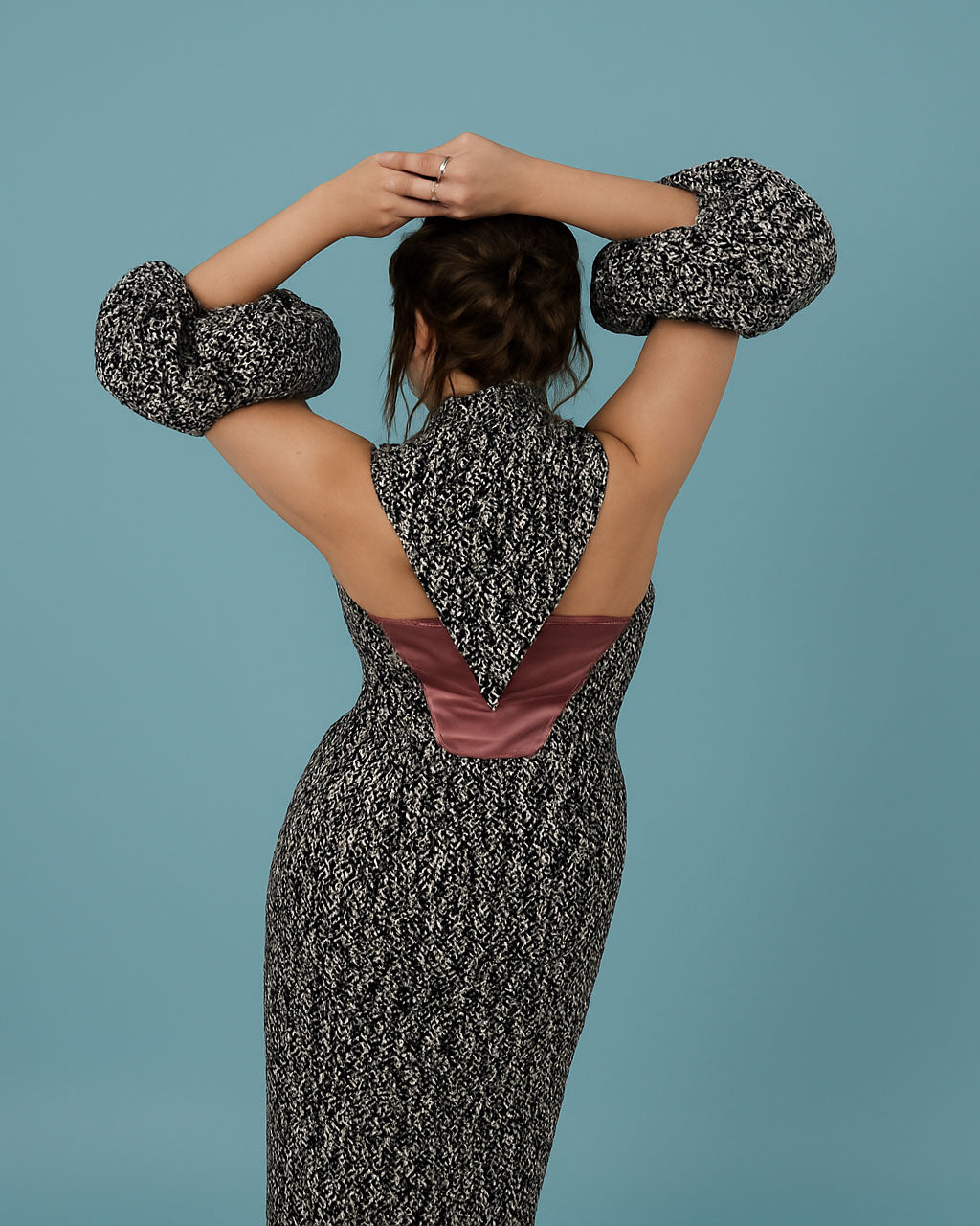 Diana puff sleeve midi