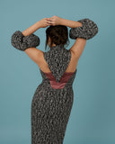 Diana puff sleeve midi