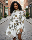 Sheer Floral Skirt Set