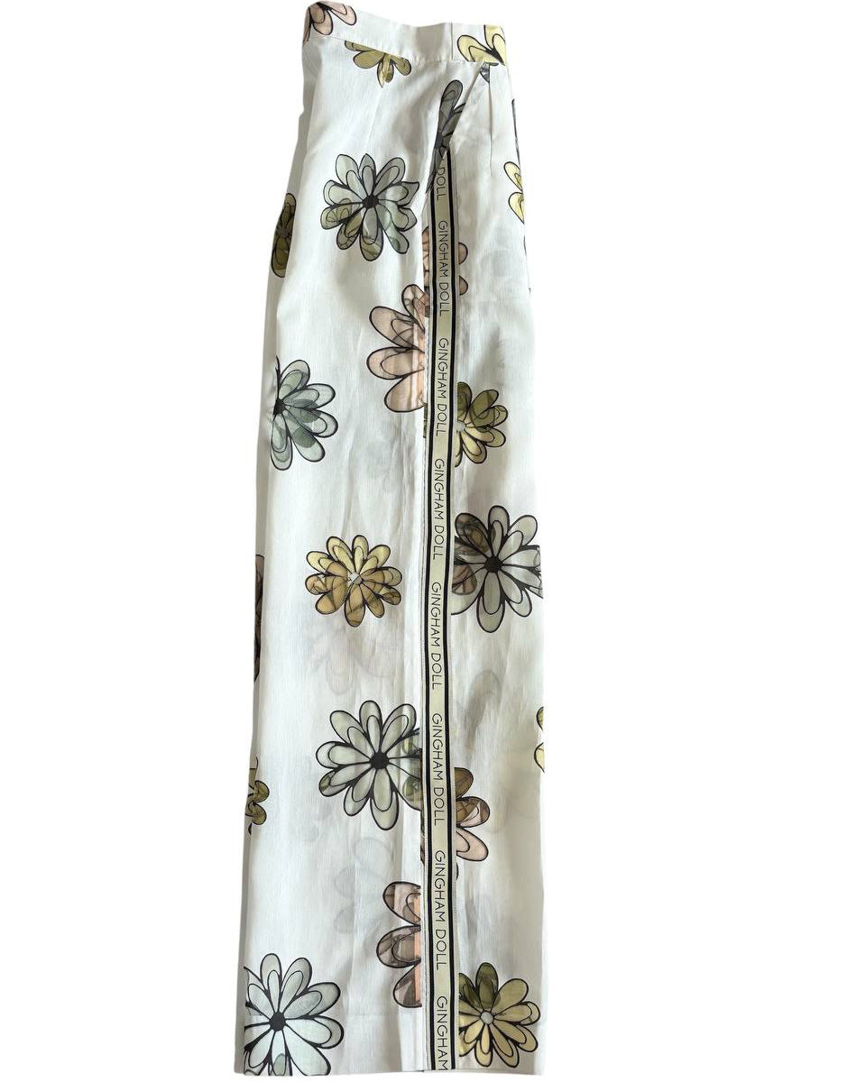Sheer Floral Trouser Set