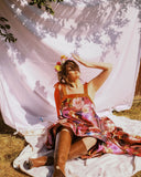 Flower Bomb Maxi Dress Orange
