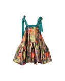 Flower bomb mini dress Teal