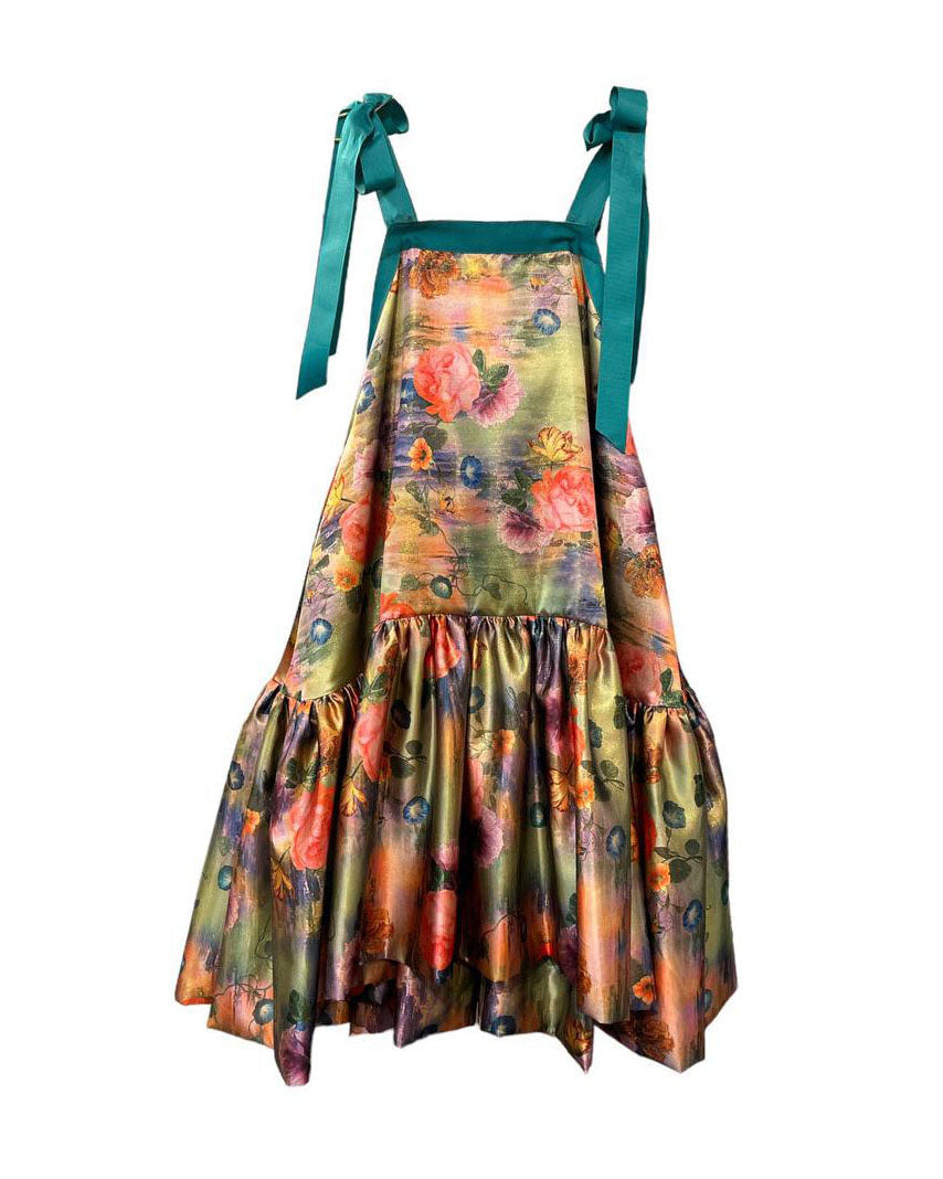 Flower Bomb Midi dress Teal