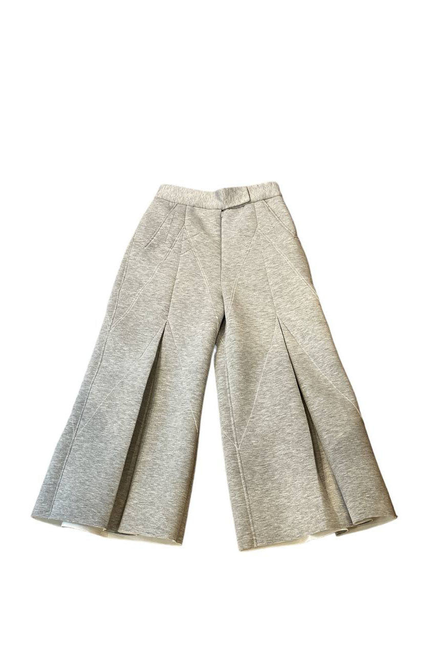 Grey quilted long culottes