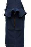 Diana denim and leather shirt midi