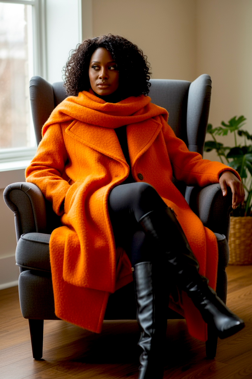 Long Oversized 100% English Wool Coat