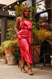 Wrap draped skirt