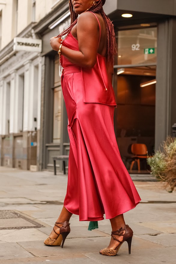 Wrap draped skirt