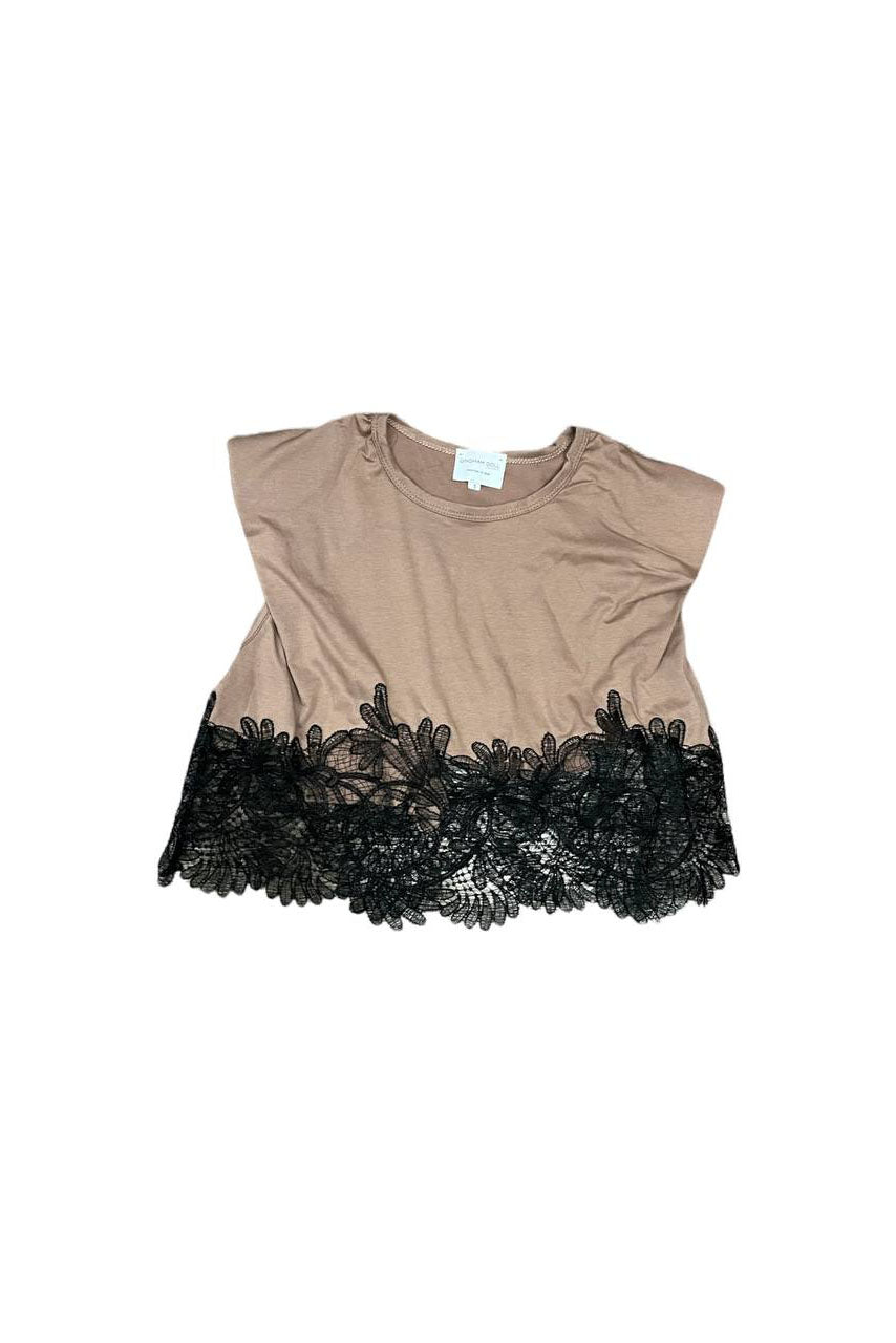 Lace trim T-shirt top
