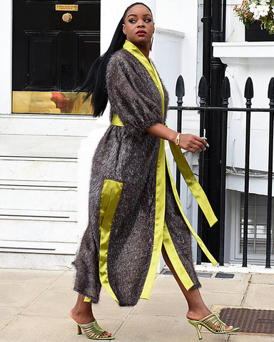 Knitted Lurex Cardigan/Coat Dress