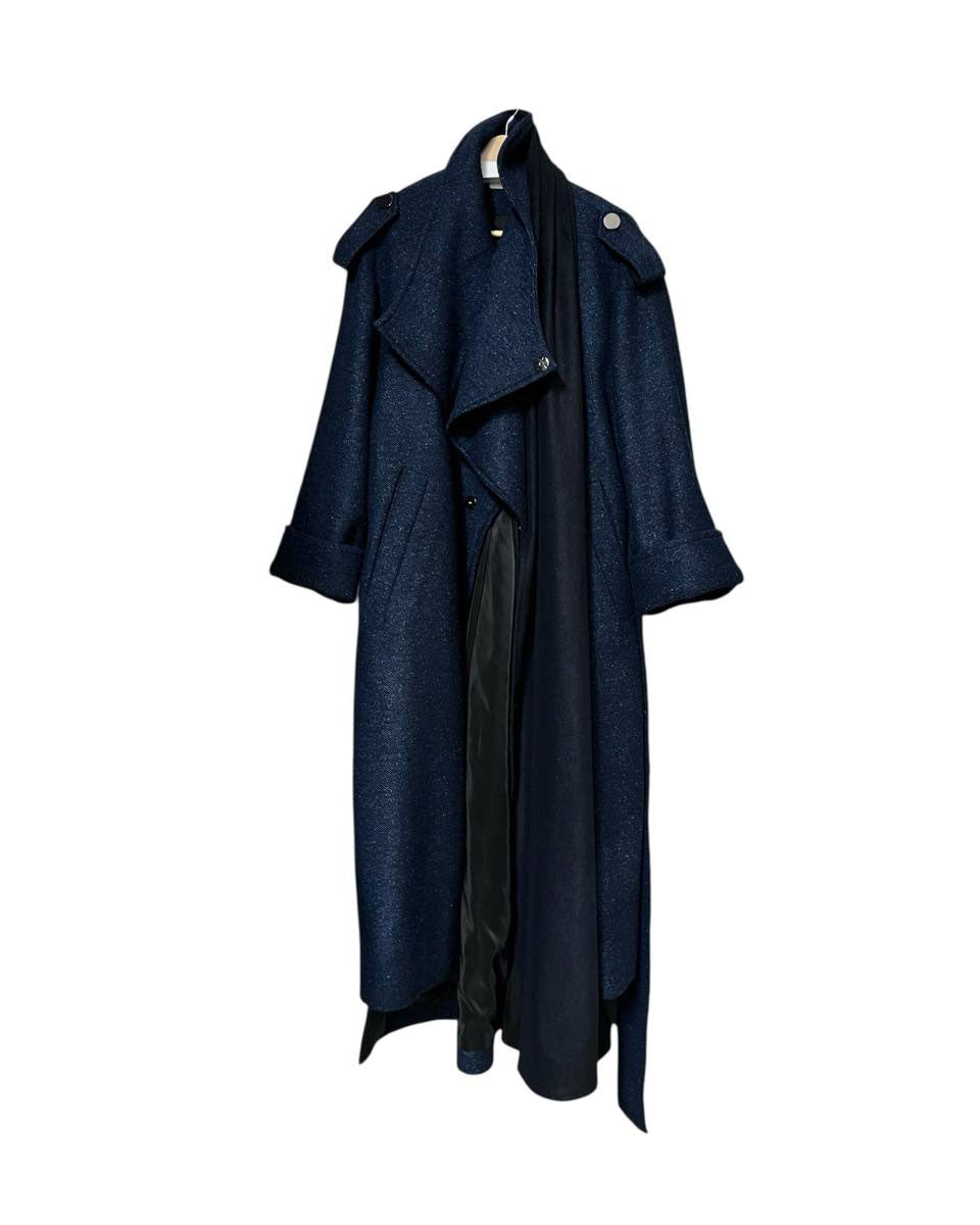 Long Oversized Navy Coat
