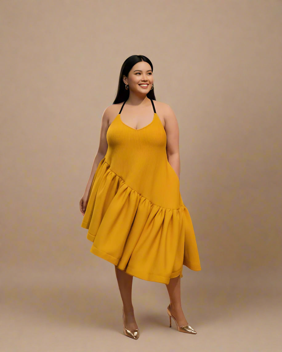 Nichole Midi Yellow Scuba