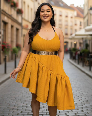 Nichole Midi Yellow Scuba