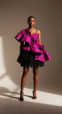 Rose ruffled mini