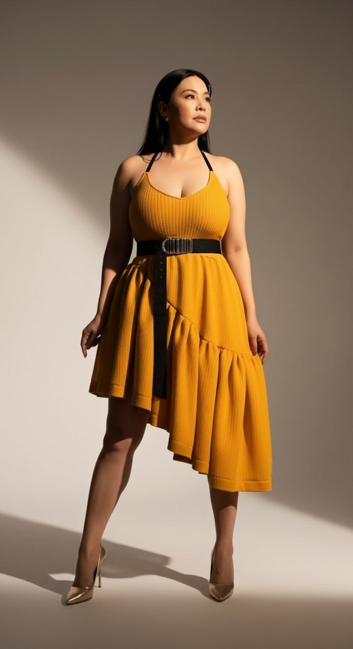 Nichole Midi Yellow Scuba