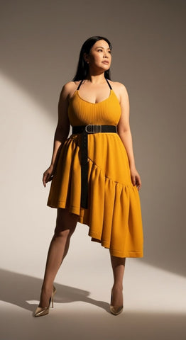 Nichole Midi Yellow Scuba