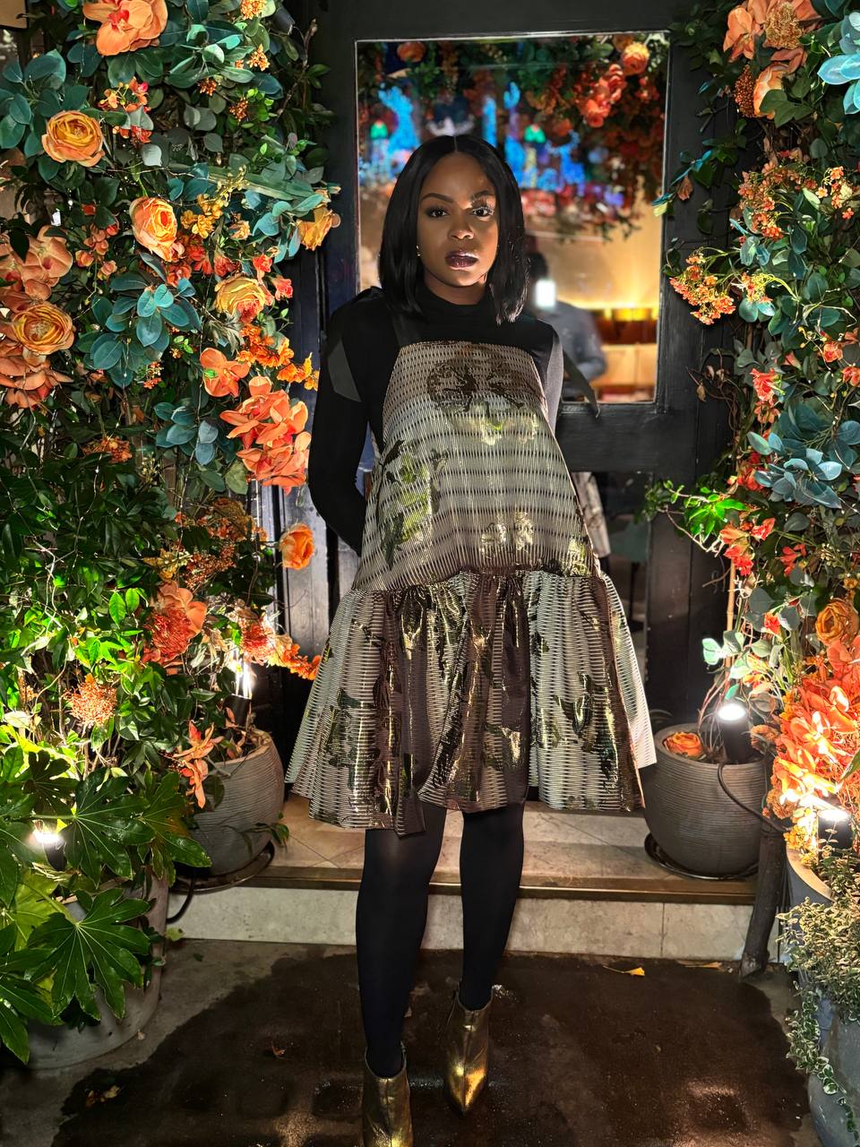 Black and Gold Dao dress