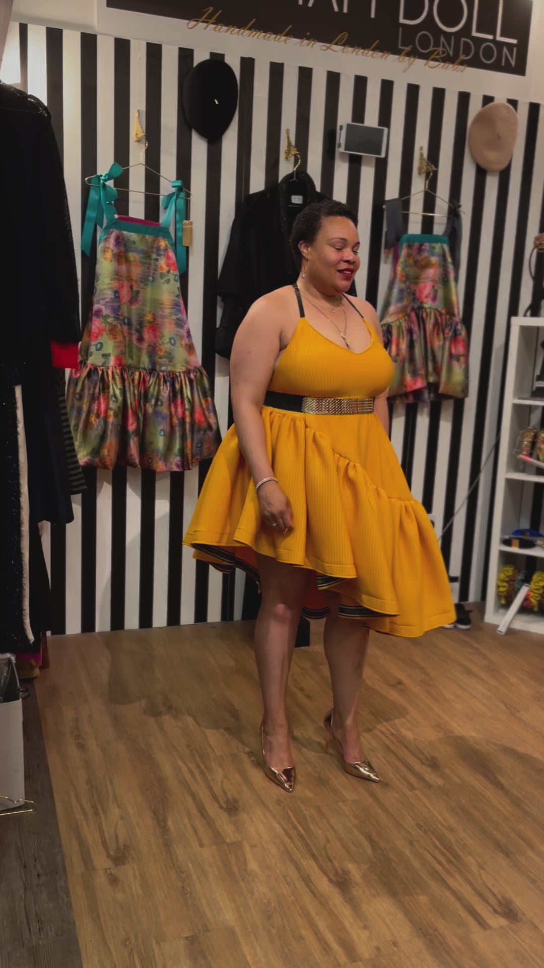 Nichole Midi Yellow Scuba