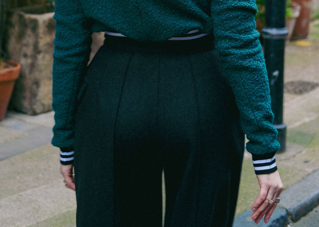 Grey wool culotte