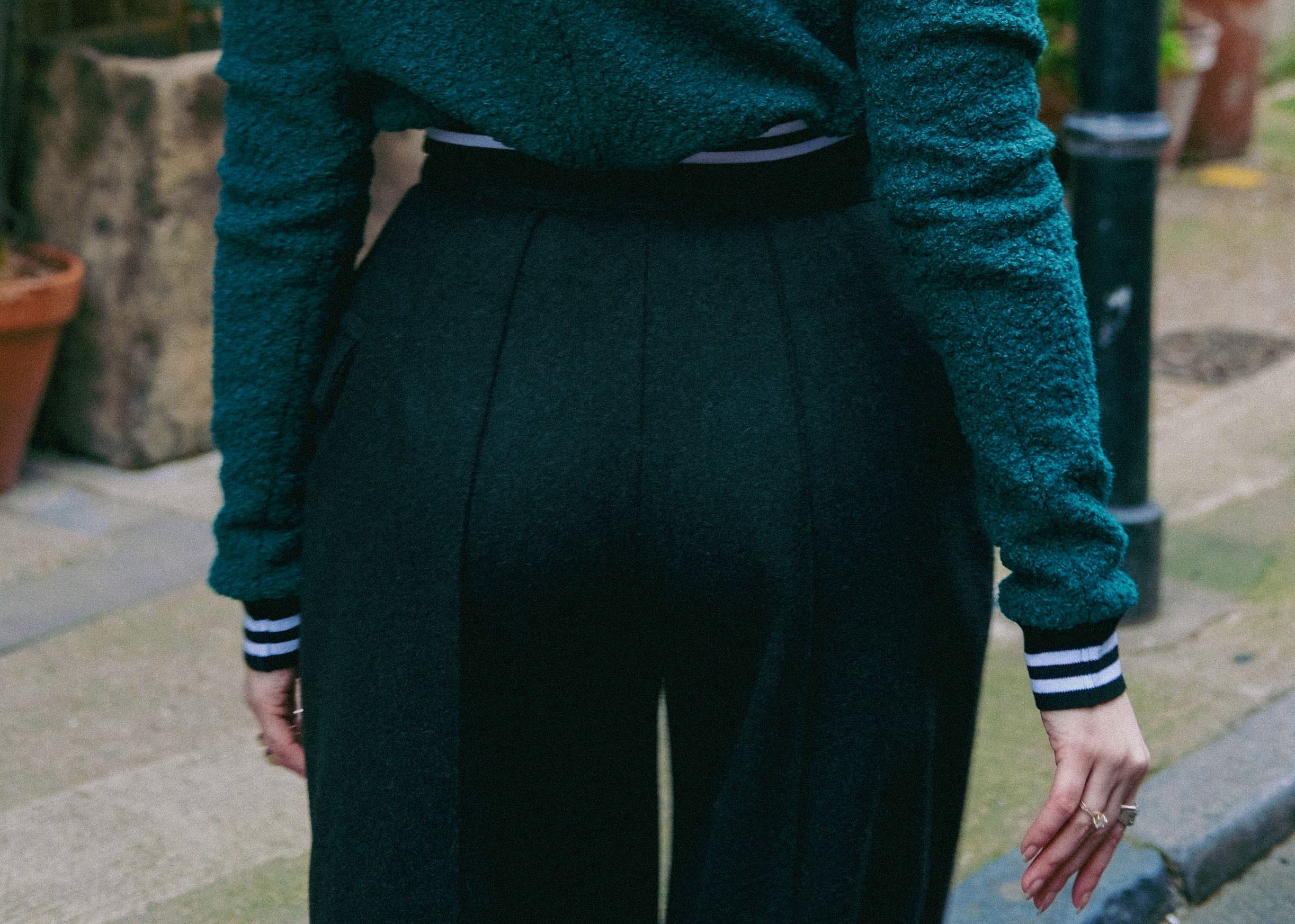 Grey wool culotte