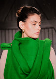 Long Oversized Green Sleeveless Coat