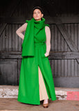 Long Oversized Green Sleeveless Coat