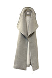 Grey scuba Sleeveless Cardigan/Coat