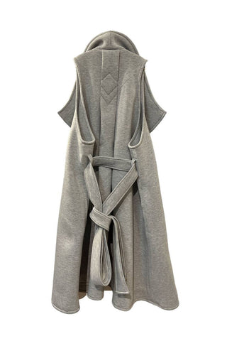 Grey scuba Sleeveless Cardigan/Coat