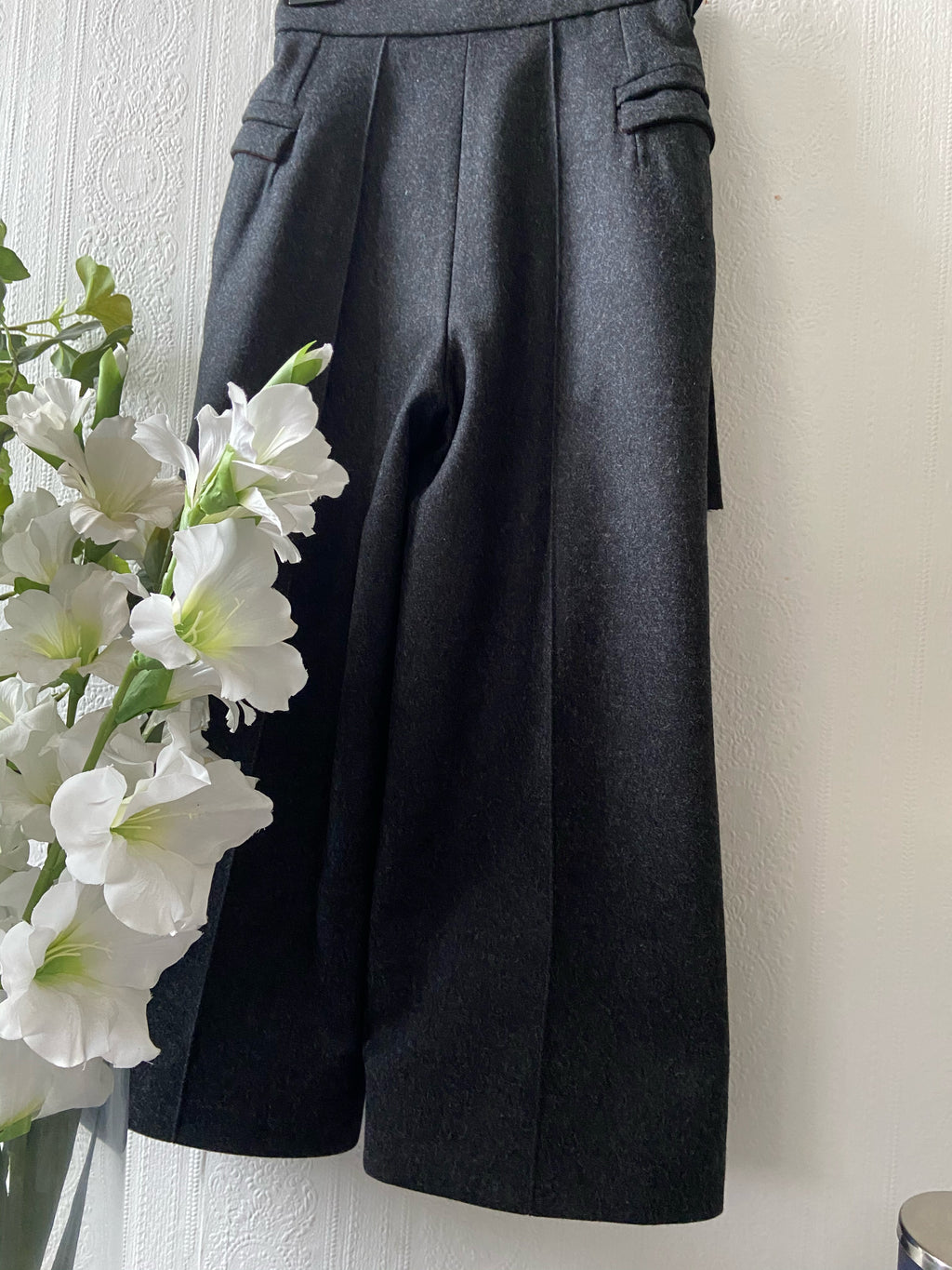 Grey wool culotte