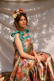 Flower Bomb Maxi Dress Teal