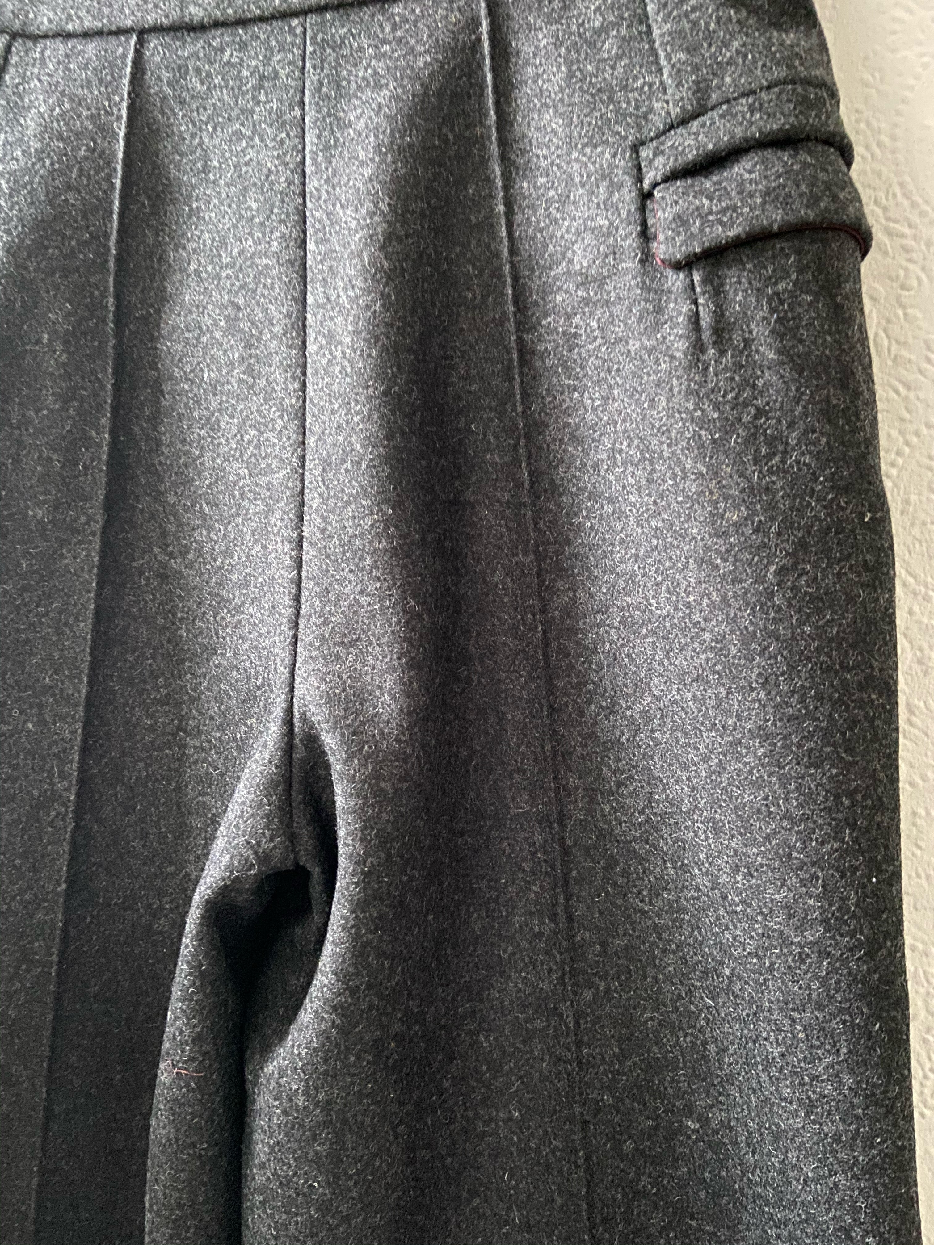 Grey wool culotte