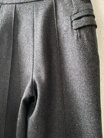 Grey wool culotte trousers